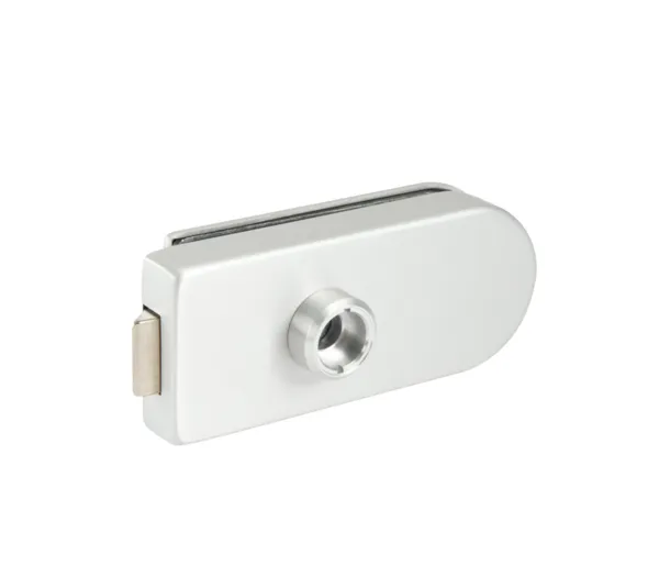 Studio glass door lock, non-locking, round